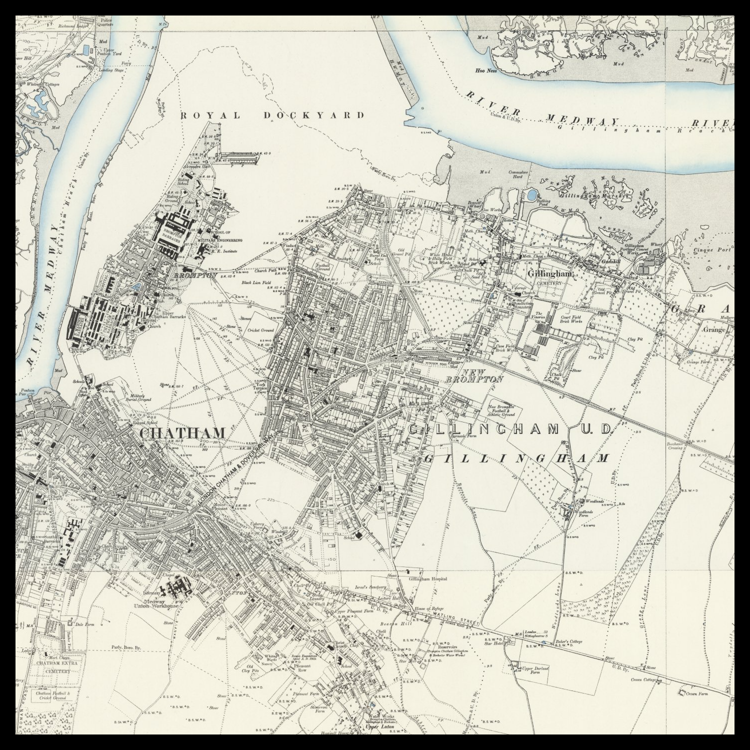 Personalised Old Map Of Gillingham The Unique Maps Co personalised-old-map-of-gillingham-the-unique-maps-co