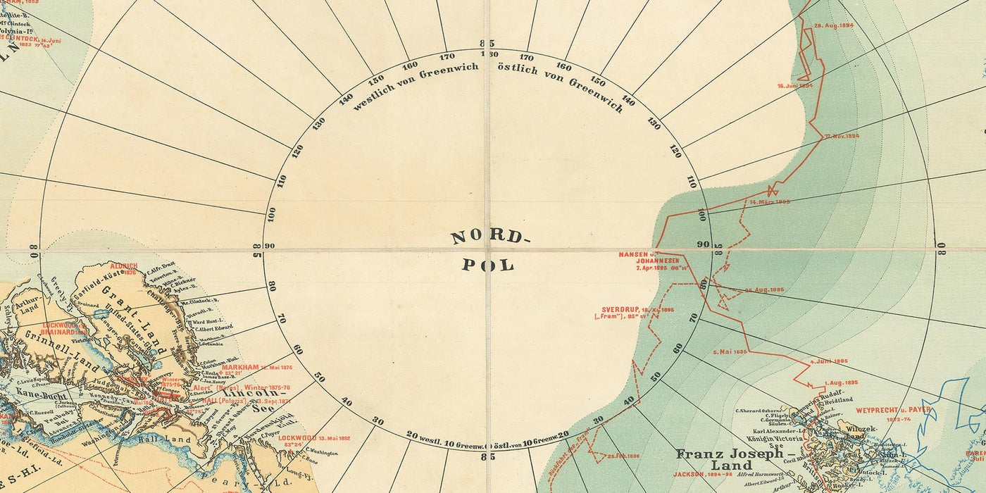 Old Maps of the North Pole & Arctic Circle