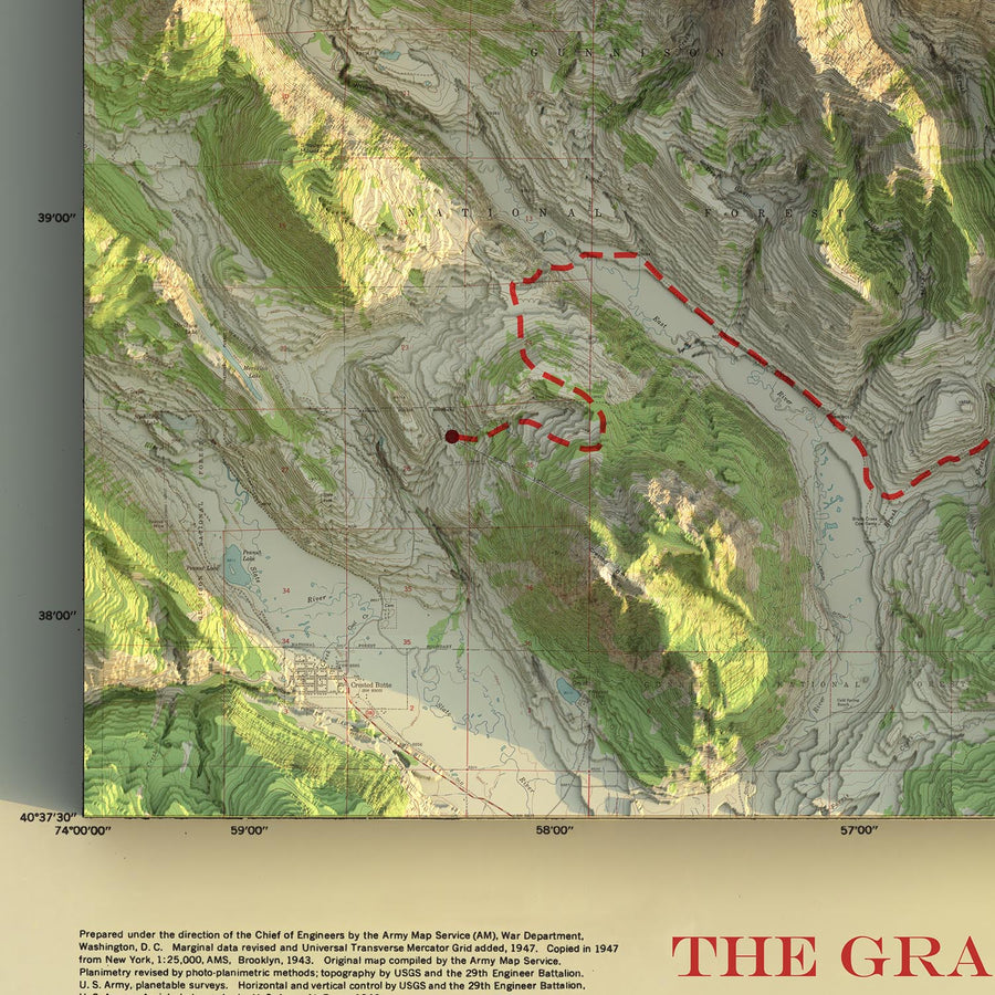 Personalized 3D US Topographical Map - Make Your Own Shaded USGS Relief Map