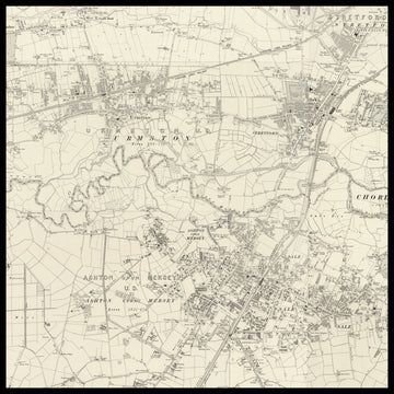 Mapa antiguo personalizado de Wythenshawe 