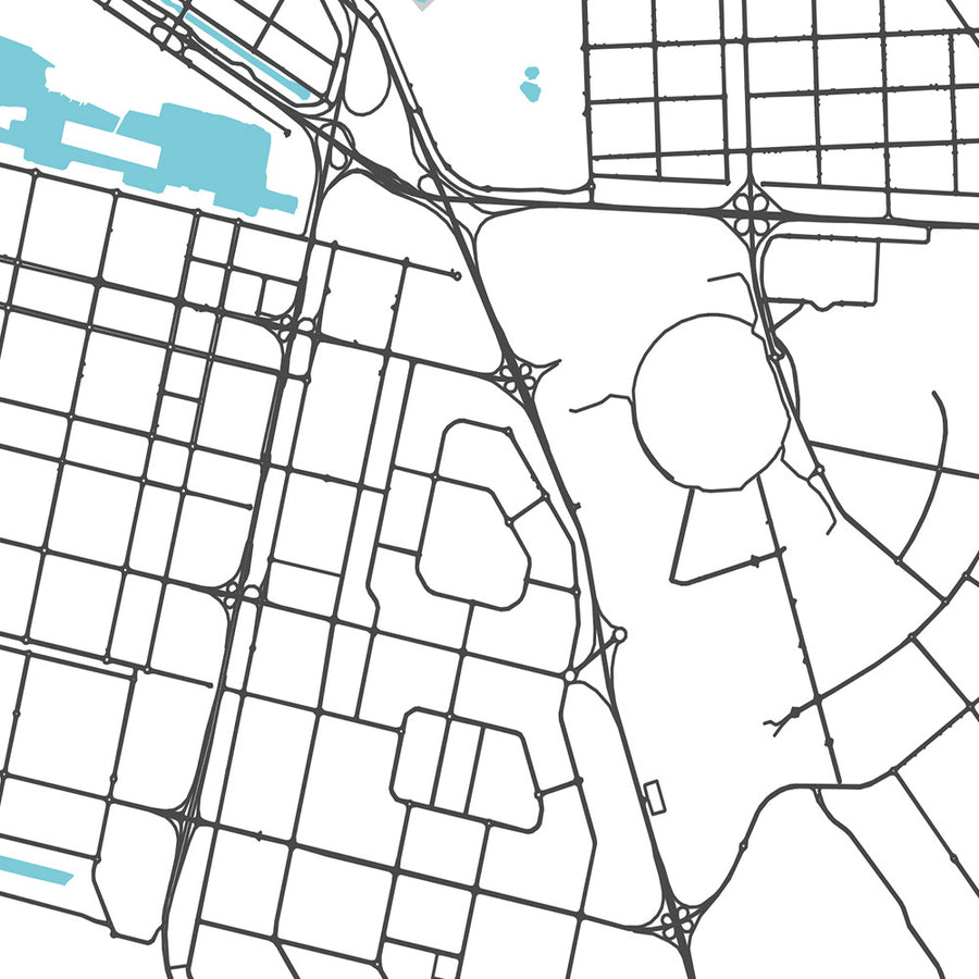 Carte moderne de la ville d&