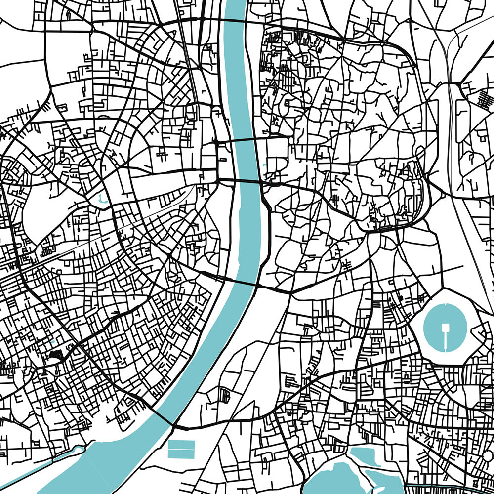 Sabarmati Map Modern City Map of Ahmedabad, Gujarat: Sabarmati River, Kankaria Lake ...