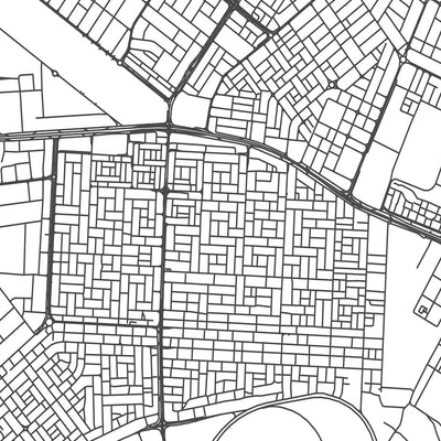 Plan de la ville moderne d'Ajman, Émirats arabes unis : Al Nuaimiya, Al Rawda, Al Zahra, rue Sheikh Khalifa Bin Zayed, rue Sheikh Ammar Bin Humaid