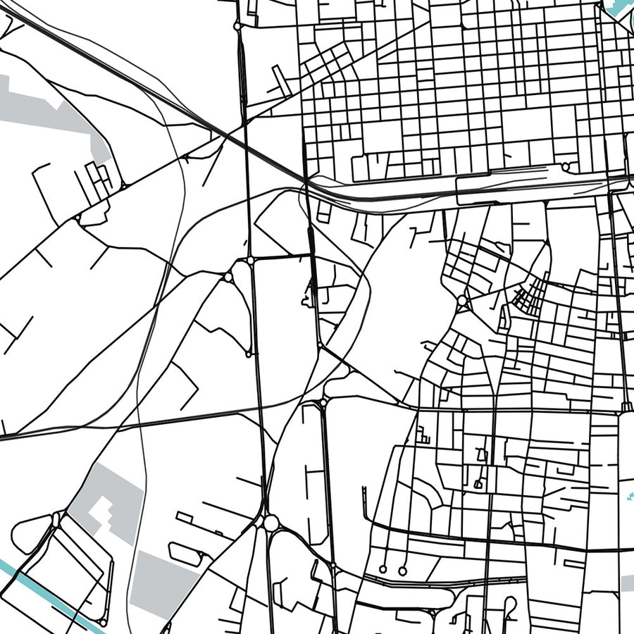 Mappa della città moderna di Bari, Italia: Bari Vecchia, Basilica di San Nicola, Castello Normanno-Svevo, Piazza Mercantile, Strada Statale 16 