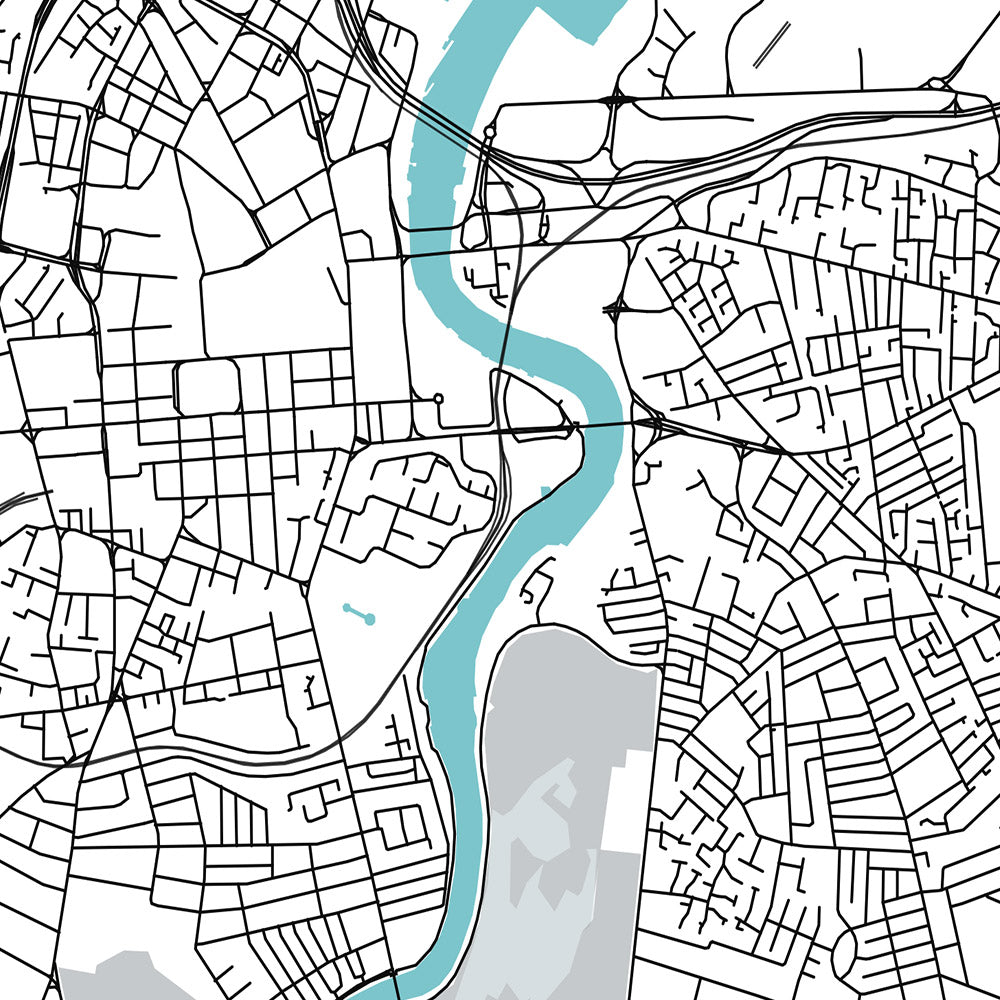 Modern City Map of Belfast, NI: Titanic, Queen's & Cathedral Quarters ...