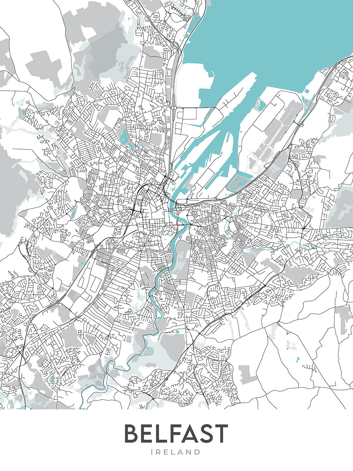 Modern City Map Of Belfast NI Titanic Queen s Cathedral Quarters modern-city-map-of-belfast-ni-titanic-queen-s-cathedral-quarters