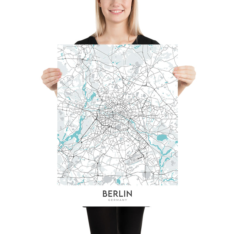 Modern City Map Of Berlin Germany Brandenburg Gate Reichstag Museu modern-city-map-of-berlin-germany-brandenburg-gate-reichstag-museu