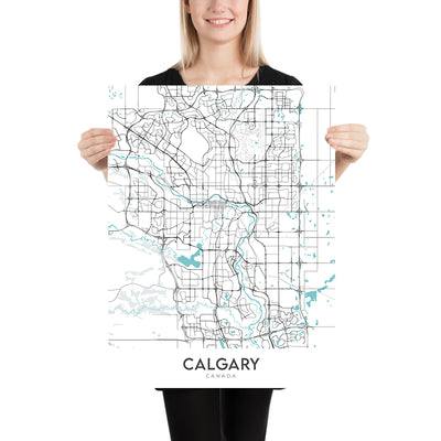 Calgary Quadrant Map.pdf Modern City Map of Calgary, AB: Downtown, Calgary Tower, Prince's Isla ...