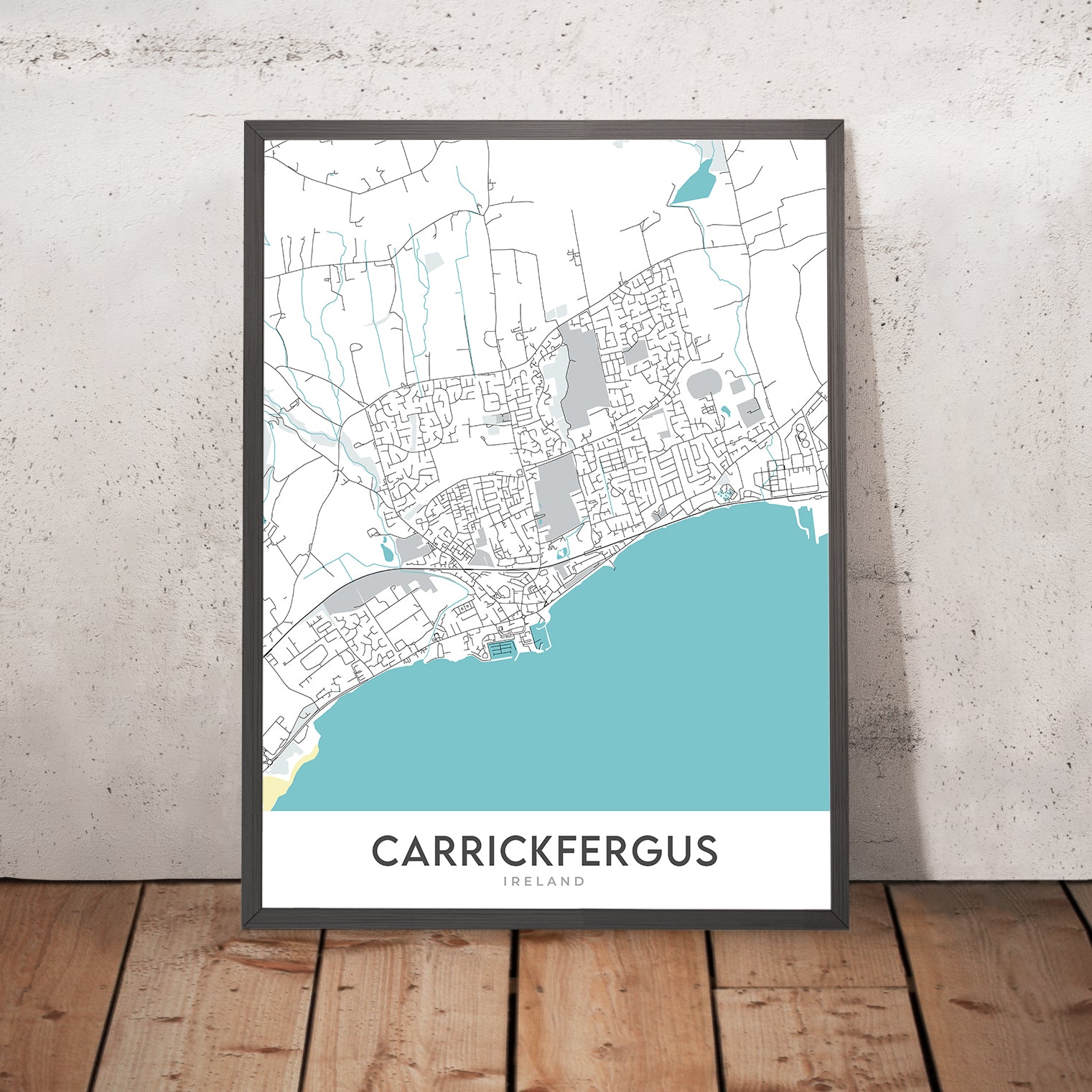 Modern Town Map Of Carrickfergus NI Carrickfergus Castle Belfast Lo modern-town-map-of-carrickfergus-ni-carrickfergus-castle-belfast-lo
