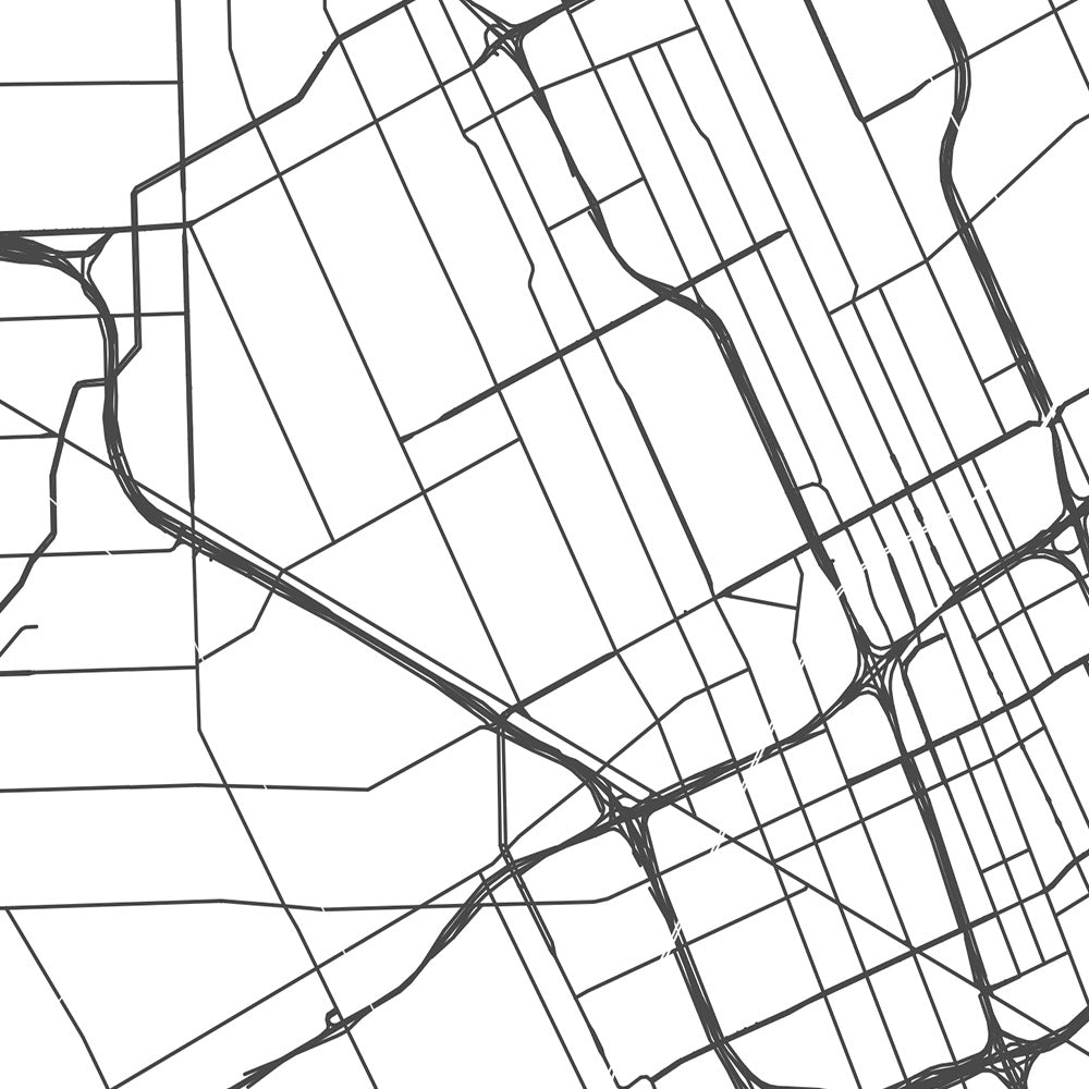 Plan de la ville moderne de Détroit, MI : centre-ville, Belle Isle, Corktown, Motown Museum, Woodward Ave