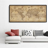 Alte Weltkarte von Edward Stanford, 1898 - Meisterwerk Sepia Atlas Wandkarte 