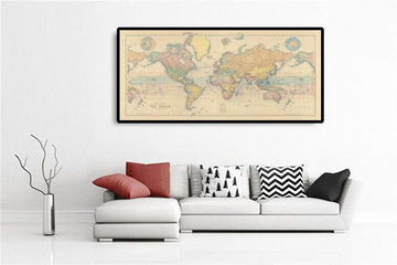 Old World Map by Edward Stanford, 1898 - Masterpiece Vintage Atlas Wall Chart