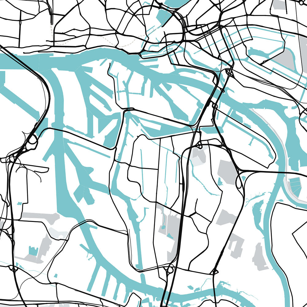 Eh Map Modern City Map of Hamburg, Germany: Altstadt, St. Pauli, Elbphilharmo ...