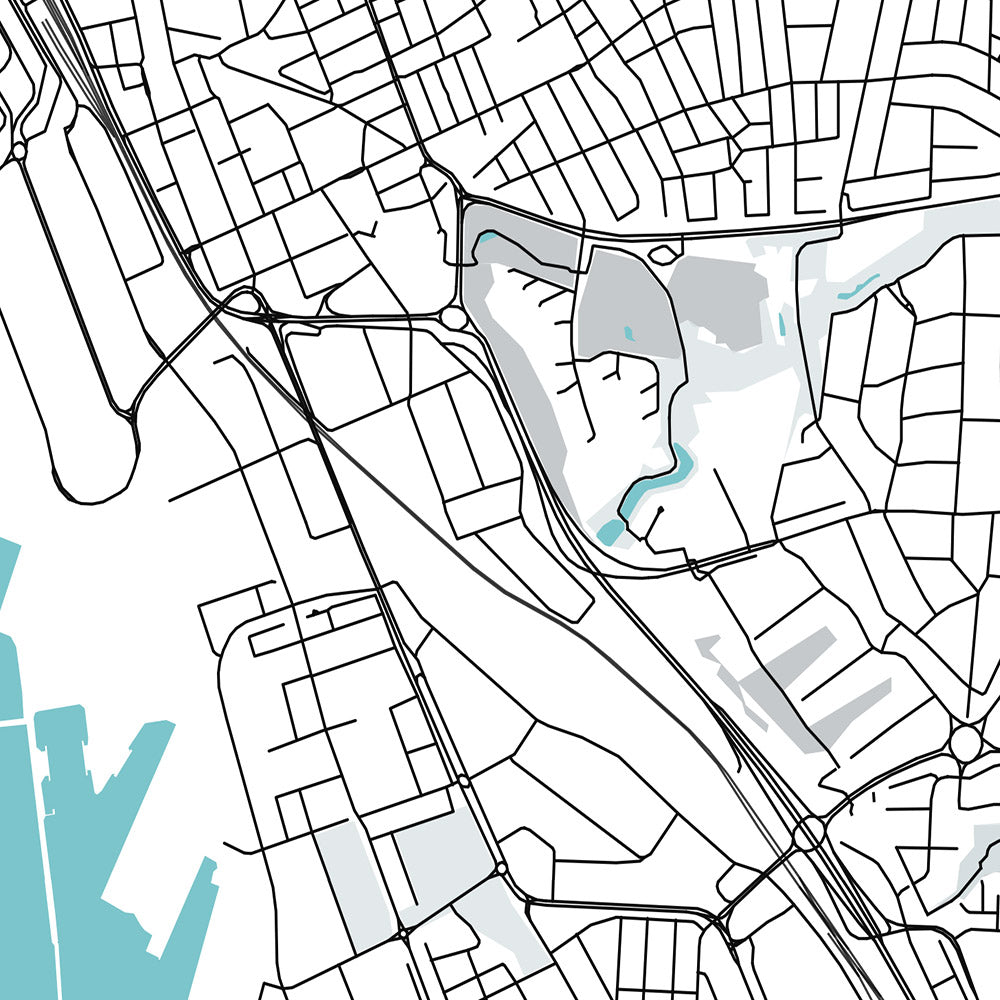 Helsingborg Map Modern City Map of Helsingborg, Sweden: Centrum, Ramlösa, Helsingborg ...