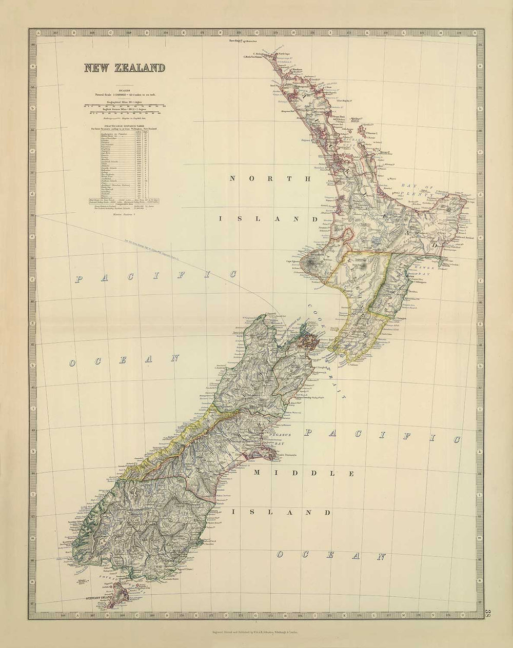 Carte Ancienne Australie Avec Nouvelle-Galles Du Sud - 1859, état Original Très Bien Conservé