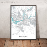 Modern City Map of Limerick, Ireland: King John's Castle, Thomond Park, University of Limerick, N18, N21