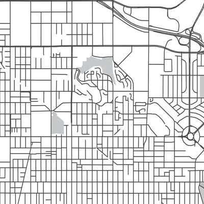 Plan de la ville moderne de Long Beach, Californie : centre-ville, aquarium, magasins d'usine Pike, Queen Mary, Shoreline Village