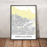 Moderne Stadtkarte von North Las Vegas, NV: Aliante, Eldorado, I-15, I-215, Las Vegas Blvd 
