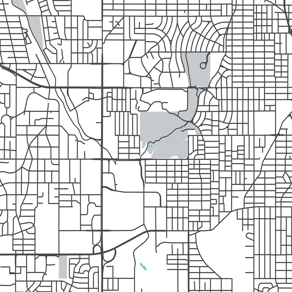 Mapa de la ciudad moderna de Omaha, NE: Benson, Universidad de Creighton, Dundee, Zoológico Henry Doorly, Museo de Arte Joslyn