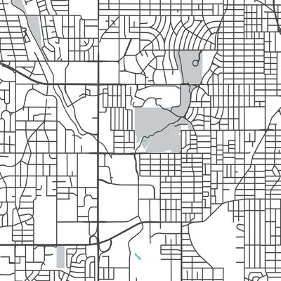 Plan de la ville moderne d'Omaha, NE : Benson, Creighton University, Dundee, Henry Doorly Zoo, Joslyn Art Museum