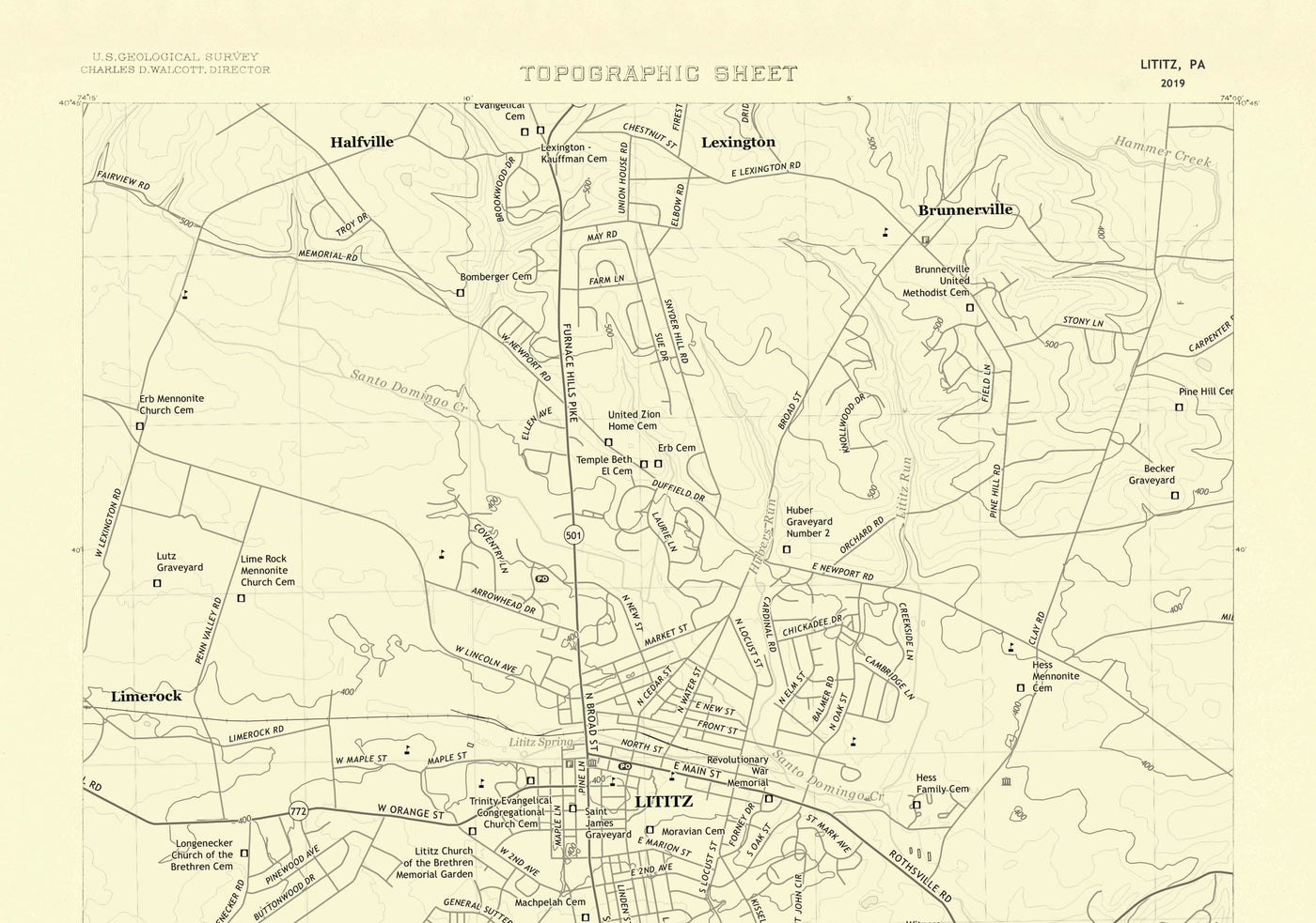 Mapa antiguo personalizado: haga su propio 1800 y 1900s Mapa del código postal de la encuesta de artillería