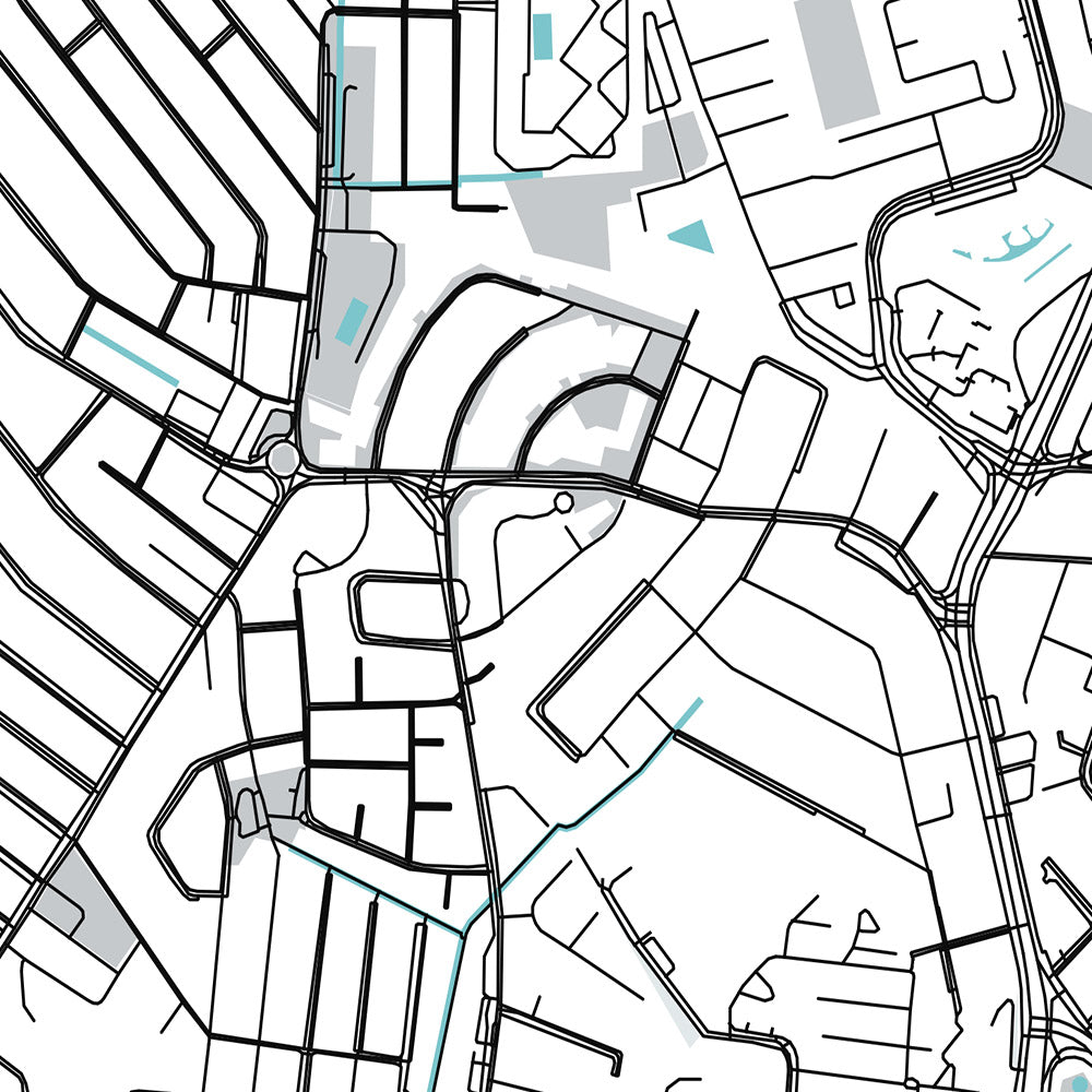 Modern City Map of Serangoon, Singapore: Chomp Chomp, Gardens, River, Maplewood Park, Upper Serangoon Road