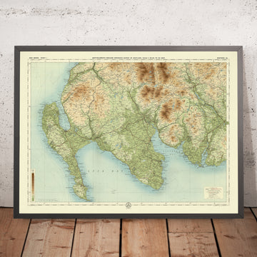 Mappa antica della contea di Wigtownshire di Bartholomew, 1901: Stranraer, Baia di Luce, Foresta di Galloway, Merrick, Fiume Cree, Portpatrick 