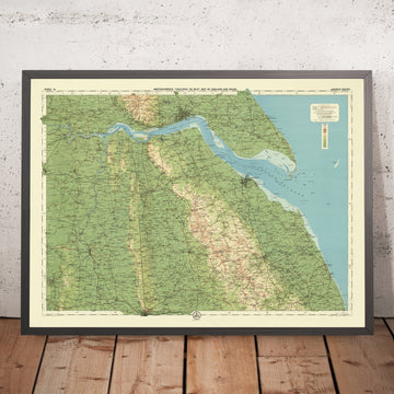 Antigua mapa OS de Lincoln Wolds, Lincolnshire por Bartholomew, 1901: Hull, Grimsby, Scunthorpe, Humber, Wolds 