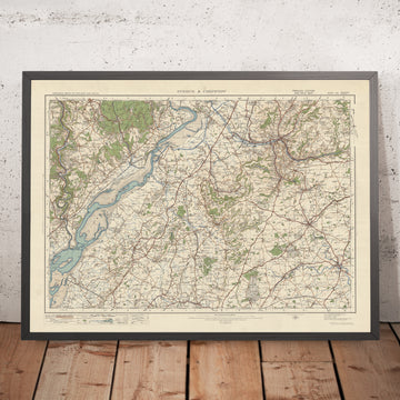Old Ordnance Survey Map, Sheet 103 - Stroud & Chepstow, 1925: Lydney, Thornbury, Coleford, Dursley, Cotswolds AONB