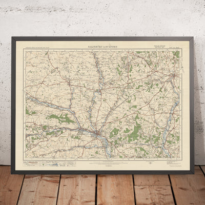 Old Ordnance Survey Map, Blatt 122 – Salisbury & Bulford, 1925: Andover, Amesbury, Wilton, Stockbridge, Cranborne Chase AONB