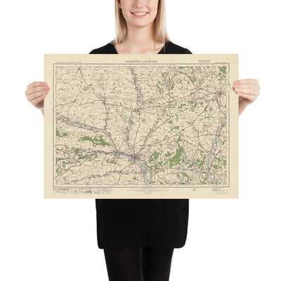 Old Ordnance Survey Map, Blatt 122 – Salisbury & Bulford, 1925: Andover, Amesbury, Wilton, Stockbridge, Cranborne Chase AONB
