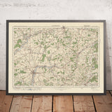 Mapa de Old Ordnance Survey, hoja 123 - Winchester, 1925: Basingstoke, Whitchurch, Petersfield, Alton, Odiham