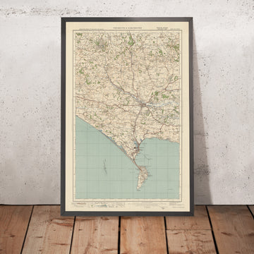 Old Ordnance Survey Map, Sheet 140 - Weymouth & Dorchester, 1925: Cerne Abbas, Puddletown, Abbotsbury, Isle of Portland, Dorset AONB