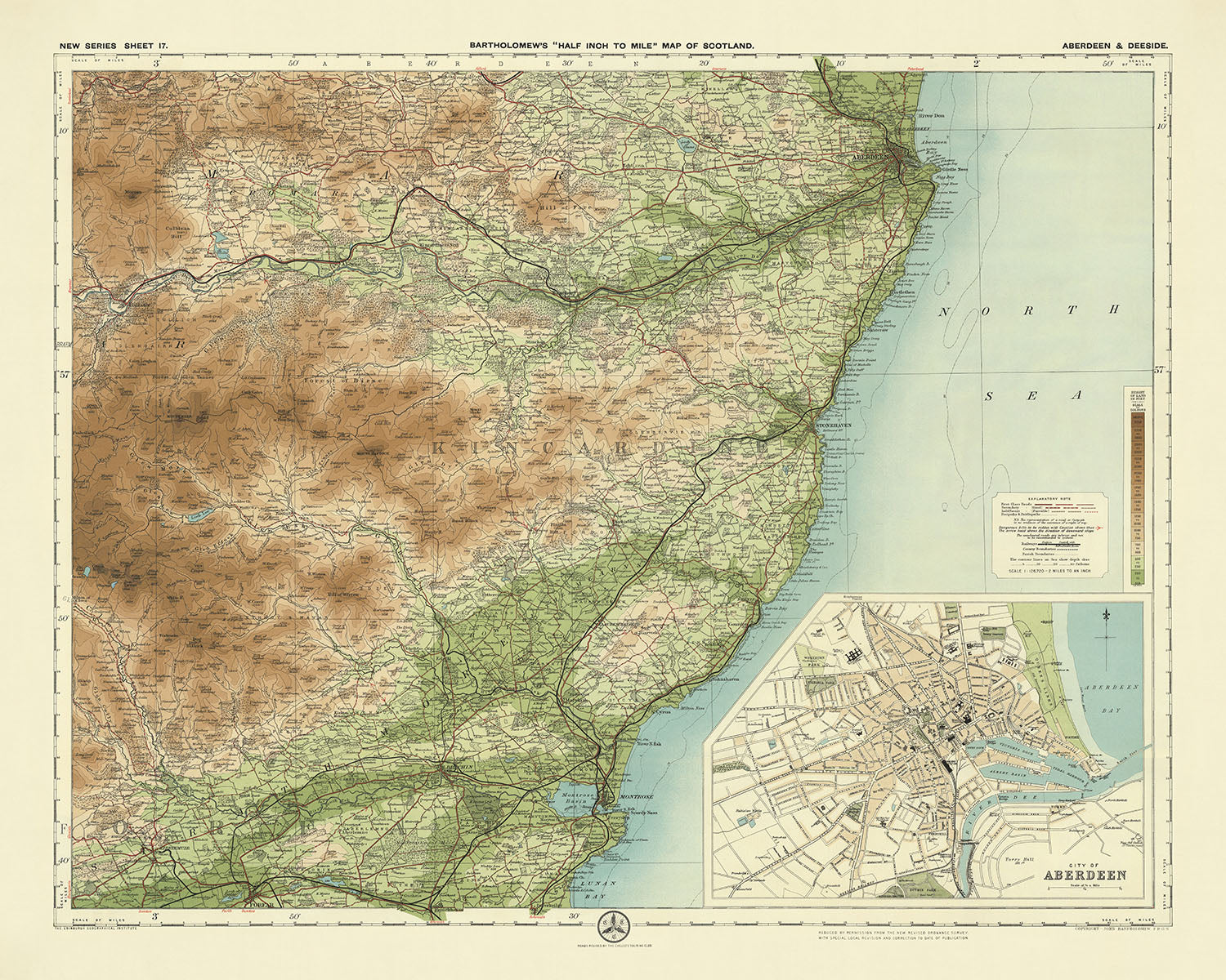 Old OS Map Of Aberdeen Deeside By Bartholomew 1901 Inset City Plan old-os-map-of-aberdeen-deeside-by-bartholomew-1901-inset-city-plan
