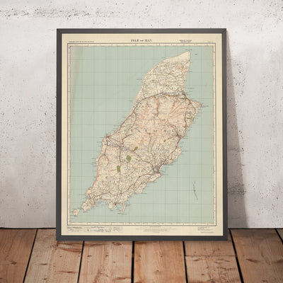 Alte Ordnance Survey Karte, Blatt 17 - Isle of Man, 1925: Douglas, Peel, Castletown, Ramsey, Port Erin