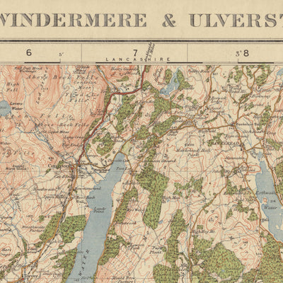 Old Ordnance Survey Map, Sheet 19 - Windermere & Ulverston, 1925: Dalton-in-Furness, Millom, Grange-over-Sands, Kendal and Lake District National Park