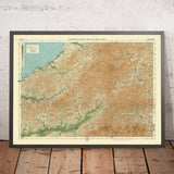 Old OS Map of Carmarthenshire by Bartholomew, 1901: Brecon Beacons, Llandeilo, River Towy, Cardigan Bay, Black Mountain, Llyn y Fan Fach