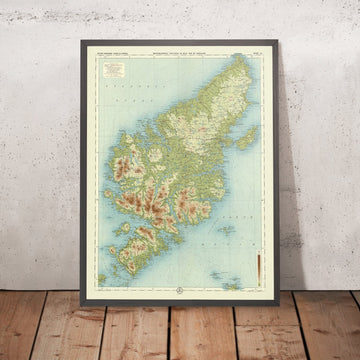 Antiguo mapa OS de las Hébridas Exteriores, Lewis y Harris por Bartholomew, 1901: Stornoway, Clisham, Callanish Stones