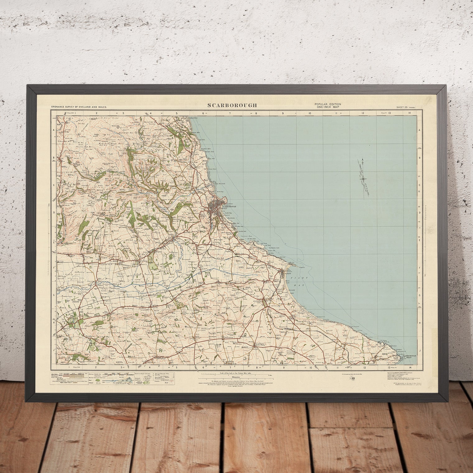 Old Ordnance Survey Map, Sheet 23 - Scarborough, 1925: Filey, Hunmanby ...