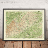 Ancienne carte OS d'Oxford par Bartholomew, 1901 : Oxfordshire, Thames, collines de Chiltern, palais de Blenheim, Cotswolds, forêt de Wychwood 