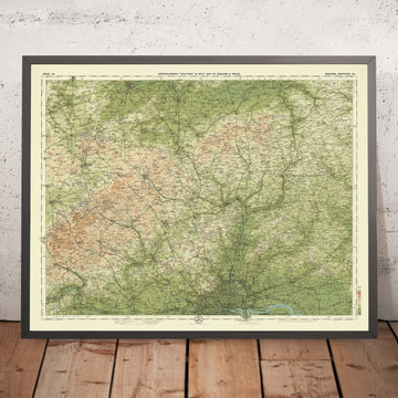 Ancienne carte OS du Bedfordshire et du Hertfordshire par Bartholomew, 1901 : Luton, collines de Chiltern, Londres, Hemel Hempstead, St Albans 