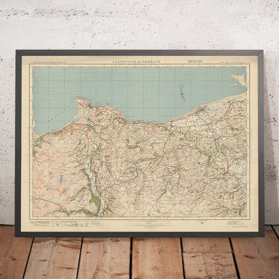 Old Ordnance Survey Map, Sheet 42 - Llandudno & Denbigh, 1925: Colwyn Bay, Llanwrst, Rhyl, Conwy, Gwydir Forest Park