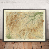 Old OS Map of Dumfriesshire & Roxburghshire by Bartholomew, 1901: Dumfries, Hawick, River Clyde, Tweed, Scottish Border