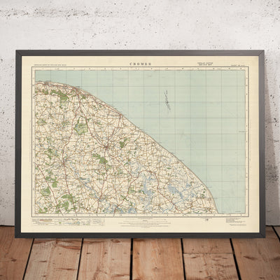 Old Ordnance Survey Map, Blatt 58 – Cromer, 1925: North Walsham, Mundesley, Aylsham, Stalham, Sheringham