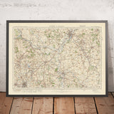 Mappa dell'Ordnance Survey antica, Foglio 62 - Burton & Walsall, 1925: Cannock, Lichfield, Tamworth, Rugeley, Cannock Chase AONB 