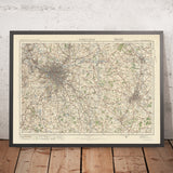 Old Ordnance Survey Map, Sheet 72 - Birmingham, 1925: Coventry, Nuneaton, Solihull, Kenilworth, West Bromwich
