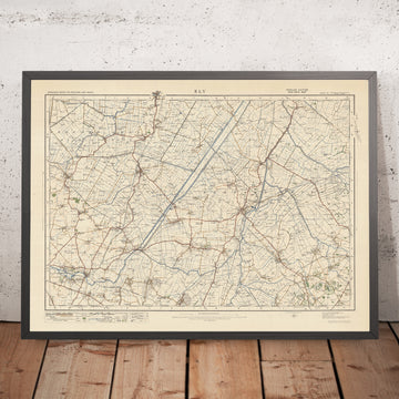 Carte Old Ordnance Survey, feuille 75 - Ely, 1925 : Soham, Ramsey, St Ives, Chatteris, mars