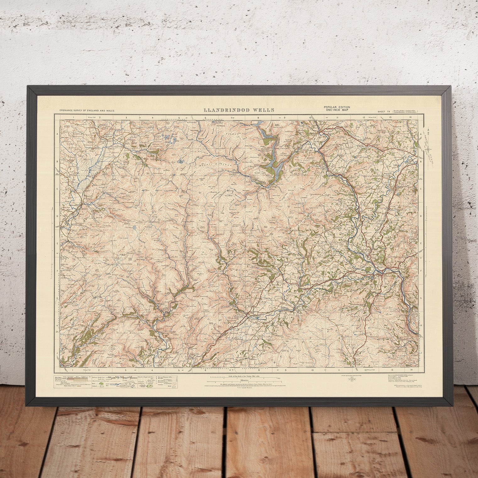 Old Ordnance Survey Map, Sheet 79 - Llandrindod Wells, 1925: Builth We ...