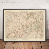 Carte Old Ordnance Survey, feuille 79 - Llandrindod Wells, 1925 : Builth Wells, Rhayader, Llanwrtyd Wells, Tregaron, Elan Valley