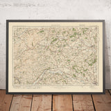 Mapa de estudio de artillería antigua, hoja 80 - Kington, 1925: Leominster, Hereford, Presteigne, Hay-on-Wye, New Radnor